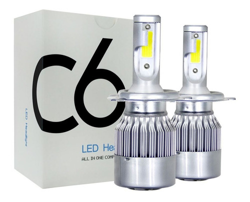 Kit Luces Led Auto C6 H4 Turbo Led Ventilada