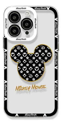 Capa De Telefone Mickey Minnie De Luxo Para iPhone 15 14 13