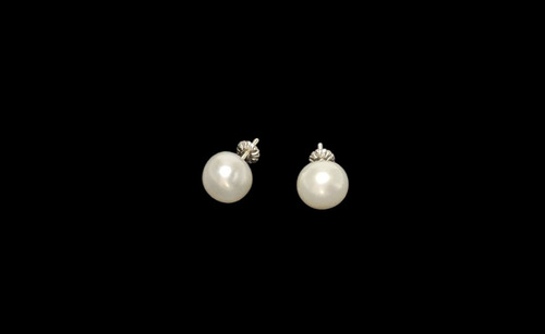 Increíbles Aros De Perlas Cultivadas Autenticas De 10mm
