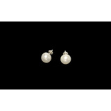 Increíbles Aros De Perlas Cultivadas Autenticas De 10mm