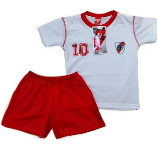 Pijama River Plate Oficial Verano Algodón Futbol Talle 12-16