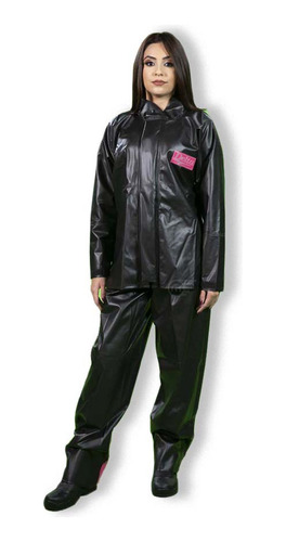 Traje De Lluvia Dama Femenino Pvc Mujer Delta Capas .