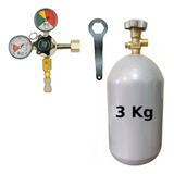 Kit De Extração Regulador 1 Via + Cilindro Co2 3kg + Brind