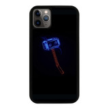 Funda Uso Rudo Tpu Para iPhone Thor Marvel Mjolnir Fondo Neg