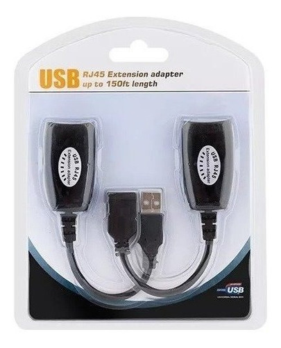 Extensor Usb 50 Metros Rj45 Cat5 Cat6 