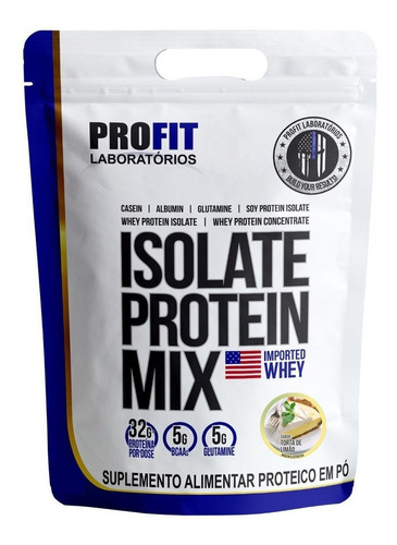 Suplemento Em Pó Profit Laboratórios  Isolate Protein Mix Proteínas Isolate Protein Mix Sabor  Torta De Limão Em Doypack De 900g