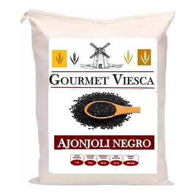 1 Kg De Ajonjoli Negro Excelente Calidad