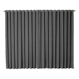 Cortina Blackout 2,50 X 2,50 Tecido Grosso Para Sala Quarto Cor Cinza Oceano