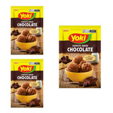 Pó Para O Preparo De Sorvete Yoki Chocolate Kit Com 3 X 150g