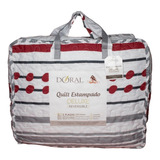 Quilt 2 Plazas Estampado Deluxe Reversible Doral D1