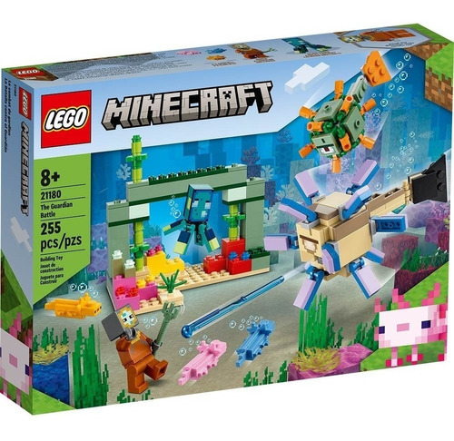 Lego Minecraft - La Batalla Contra El Guardián 21180 Cantidad De Piezas 255