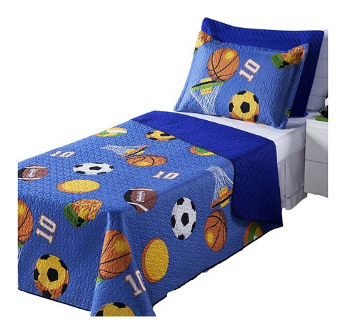 Kit Cama Infantil Menino Menina Colcha + Jogo De Lençol 5 Pç