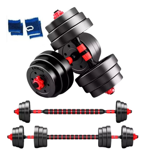 Set Mancuernas Barra Ajustables 20 Kg