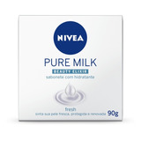 Sabão Barra Nivea Hidratante Fresh Pure Milk Beauty 90 G
