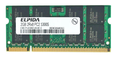 Memória Ram Notebook Elpida 2gb Ddr2 667mhz Pc2 5300s 1.8v