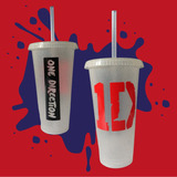 Vaso Personalizado One Direction Grande Con Popote