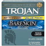 Condones Trojan Lubricado Sensibilidad Bareskin 24 Pzas 