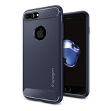 Funda Spigen Rugged Armor Para iPhone 7 Plus /8 Plus Color Azul Marino