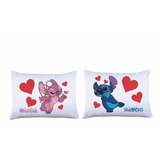 Kit Fronhas Personalizada Stitch E Angel Beijo  2023