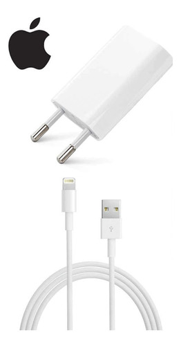 Cargador Apple 5w + Cable 1metro Usb A Lightning Original 