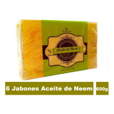 Jabón Artesanal De Aceite De Neem 6 Pz 100 G C/u 