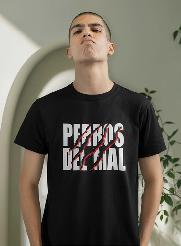 Playera Negra Hombre Perros Del Mal Lucha Libre Mexicana