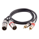 Cable De Conexion Audio 2 Xlr Macho A 2 Rca Macho | 0,9 M