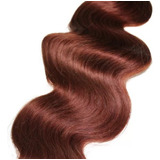 Cortina Cabello Ondulado Natural Humano Remy Rojizo 26in 