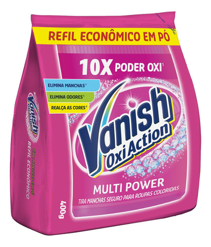 Tira Manchas Em Pó Potencializador De Lavagem Oxi Action 400g Vanish