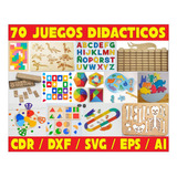 Pack Vectores Corte Laser -70 Juegos Didacticos - Montessori