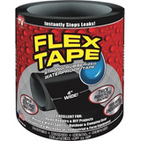 3 Cintas De Caucho Tapa Fugas De Agua Flex Tape Resistente Color Negro Liso