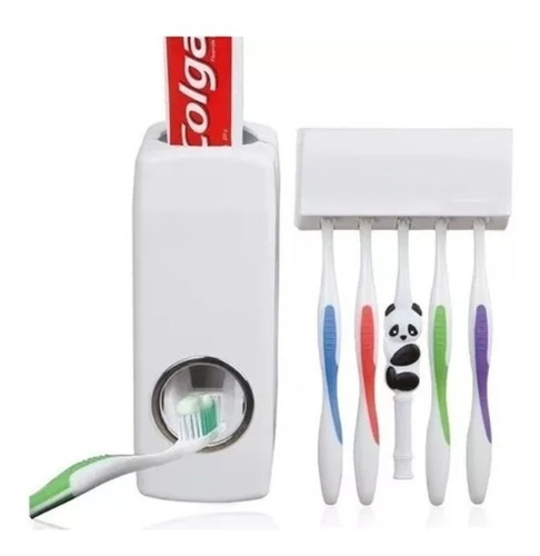 Dispensador Pasta Crema Dental Con Organizador De Cepillos