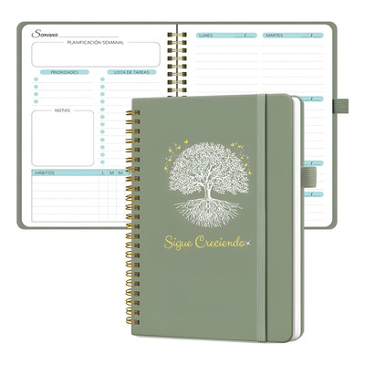 Linda Agenda Semanal Cuaderno Planificador Libreta Apuntes | Meses sin interés