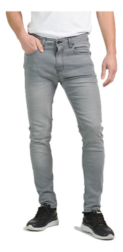 Jean Gris Skinny Chupin Elastizado Moda Hombre Mistral 50122