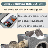 Cat House For Indoor Cats, Foldable Cat Family Combo 3 Set F