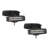 Barra Faro Auxiliar Tipo Lupa X2 6 Led 12/24v Auto Agro 