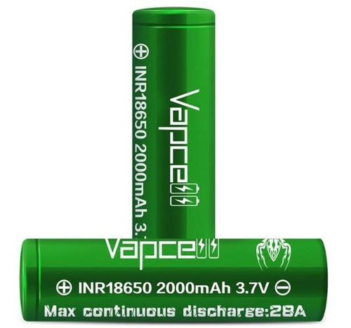 Bateria 18650 Vapcell Green - 2 Unidades - Incluye Estuche