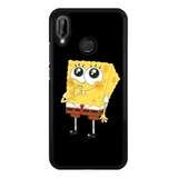 Funda Protector Para Huawei Bob Esponja Fondo Negro N