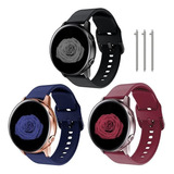 3 Mallas De Silicona Samsung Galaxy Watch 4 Band 40mm/44mm 