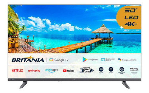 Smart Tv Britânia 50 Polegadas Btv50g2sgtssgbl 4k Uhd Led