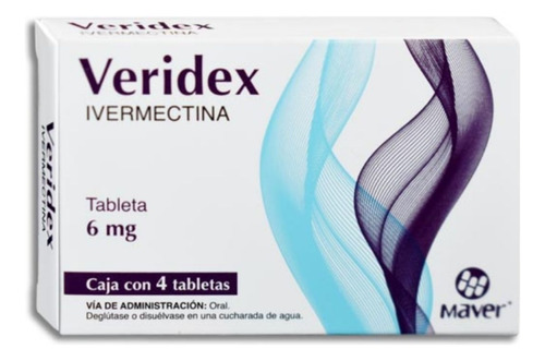 Ivermectina 6 Mg Veridex Caja 4 Tabletas Maver Laboratorios