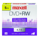 Maxell 4 X Dvd+rw De 4,7 Gb, Paquete De 5 Unidades Paquete D