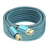 Cable Para Impresora Trenzado Usb-a A Usb-b  3metros