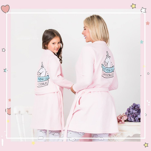 Bata Térmica Pijama De Unicornios Para Nina 