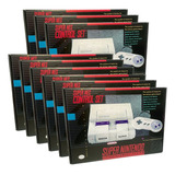 Kit Lote Com 10 Caixas Para O Super Nintendo - Caixa Snes