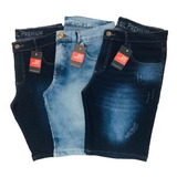 Kit 3 Bermudas Jeans Masculina Atacado