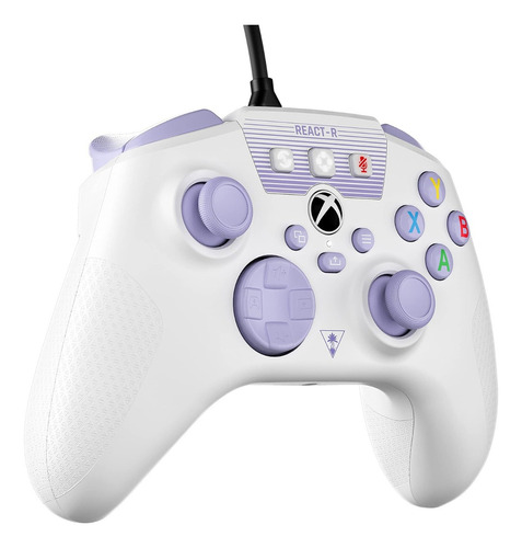 Control Alambrico Turtle Beach React-r ::.. Blanco Xbox Color Blanco/púrpura