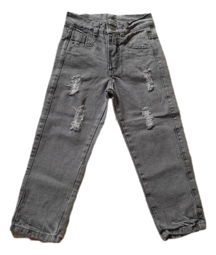 Pantalón De Nena Jeans Moon Con Roturas Del Talle 6 Al 14