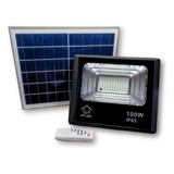 Refletor Solar Led 100w Com Controle Remoto Placa Up Led