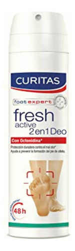 Curitas Fresh Active 2 En 1 Desodorante Spray Para Pies Con